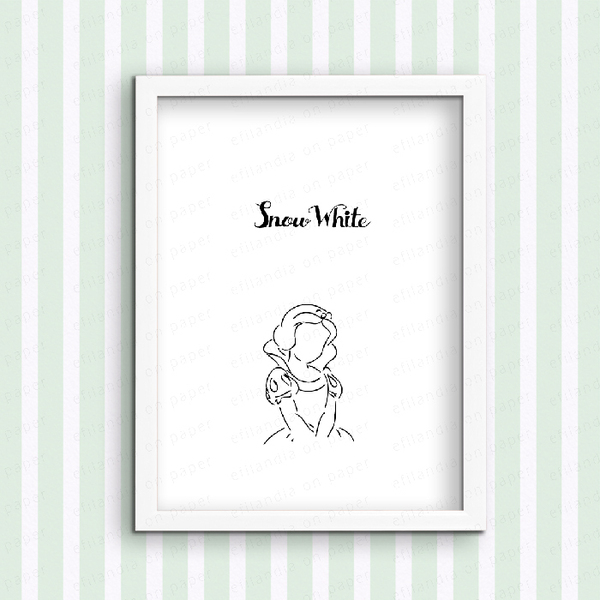 Snow White - Ψηφιακή εκτύπωση - αφίσες, πριγκίπισσα