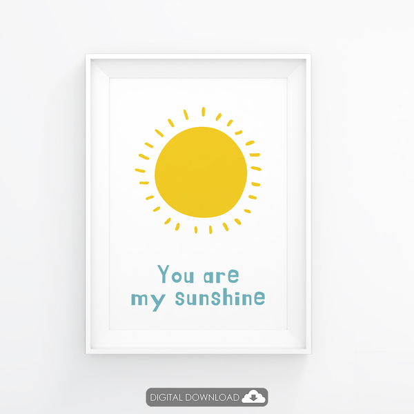 Εκτυπώσιμο σετ 3 αφισών για παιδικό δωμάτιο ''You are my sunshine'' - αφίσες, δωμάτιο παιδιών - 2