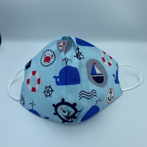 Μάσκα σε pattern «Στη θάλασσα» - καλοκαίρι, θάλασσα, μάσκες προσώπου, παιδικές μάσκες - 2
