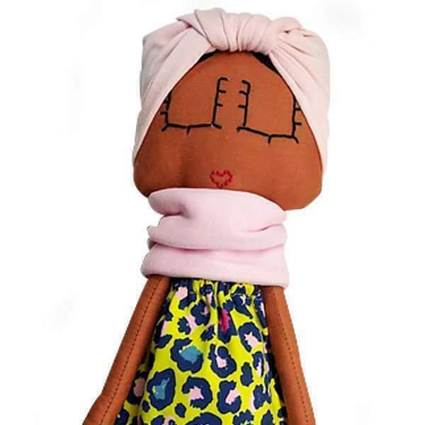 Κούκλα υφασμάτινη, Αφρικάνα - ύφασμα, κορίτσι, χειροποίητα, δώρα γενεθλίων, κούκλες - 2