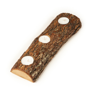 Χειροποίητο Ξύλινο Κηροπήγιο από κορμό δέντρου 11022 - ρεσώ & κηροπήγια, χειροποίητα, διακόσμηση σαλονιού, ξύλο