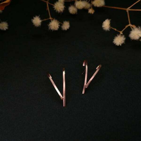 Ear cuff ασημένια σκουλαρίκια, minimalist huggie earrings studs - ασήμι, επιχρυσωμένα, γεωμετρικά σχέδια, ear cuffs, κρεμαστά - 5