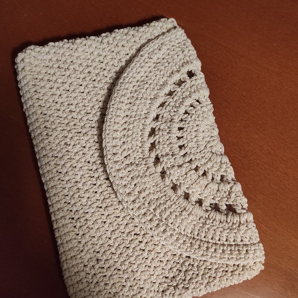 Boho crochet chanel bag handmade - φάκελοι, χειρός, πλεκτές τσάντες