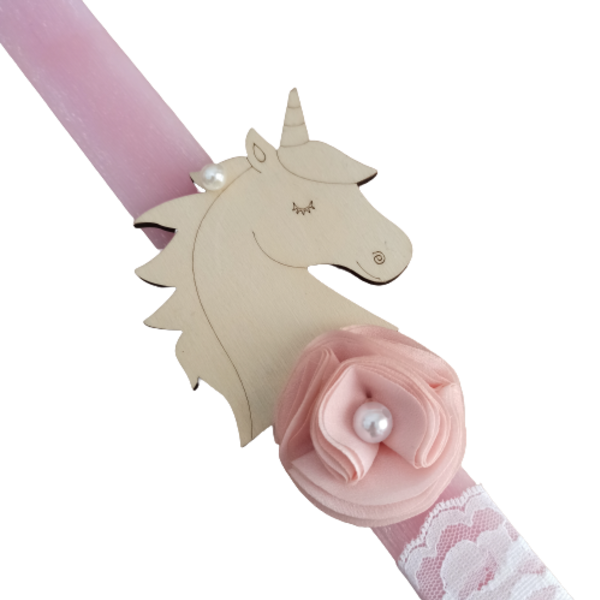 λαμπάδα ' classy unicorn ' για κορίτσια και γυναίκες ( μονόκερος ) - λαμπάδες, μονόκερος, λουλουδάτο, για παιδιά, για εφήβους - 2