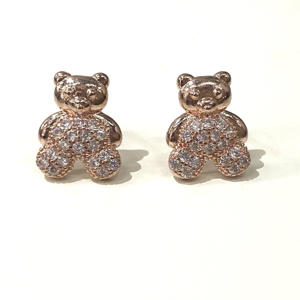 Σκουλαρίκια παιδικά αρκουδάκι Ασήμι 925ο - κοσμήματα, δώρο πάσχα, δώρο γέννησης