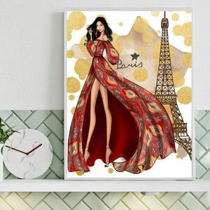 Εκτυπώσιμη αφίσα μόδας για διακόσμηση τοίχου Paris - αφίσες - 5