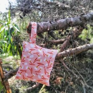 Pouch Flowers small - ύφασμα, φλοράλ, all day, καλλυντικών, ταξιδίου - 2