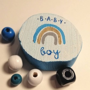 Ξύλινο Διακοσμητικό Baby Boy/Girl - κορίτσι, αγόρι, δώρο, βρεφικά, αναμνηστικά - 3
