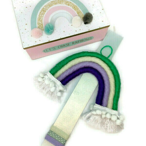 Πασχαλινό σετ rainbow με διακοσμητικό κουτί - κορίτσι, δώρο, λαμπάδες, κουτί, βαφτιστήρι - 2