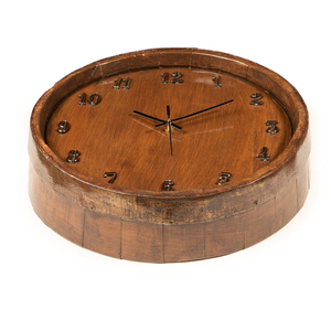 Χειροποίητο Ξύλινο Ρολόι Τοίχου από Βαρέλι - ξύλο, ρολόι, τοίχου, χειροποίητα - 2