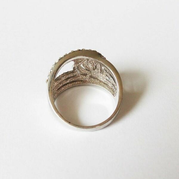 Δαχτυλίδι με σχέδιο άπειρο και στρασάκια - άπειρο, σταθερά, για γάμο, μεγάλα, φθηνά - 4
