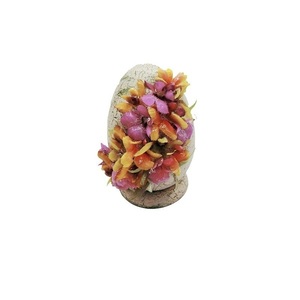 Διακοσμητικό αυγό φελιζόλ με πορτοκαλί λουλούδια - αυγό, διακοσμητικά - 3