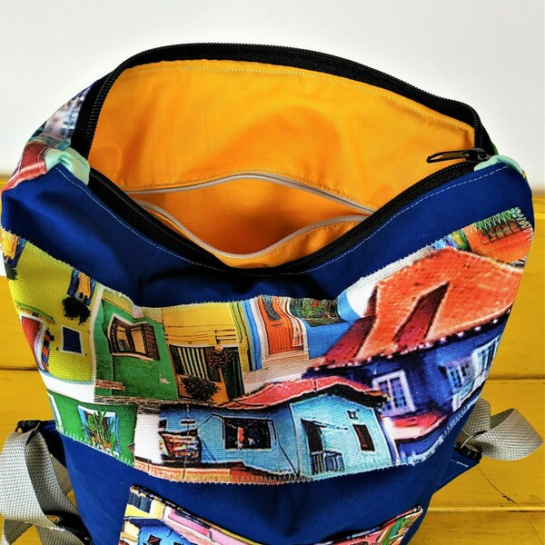 Σακίδιο πλάτης / χειροποίητη τσάντα πλάτης / backpack (B18) - πλάτης - 3