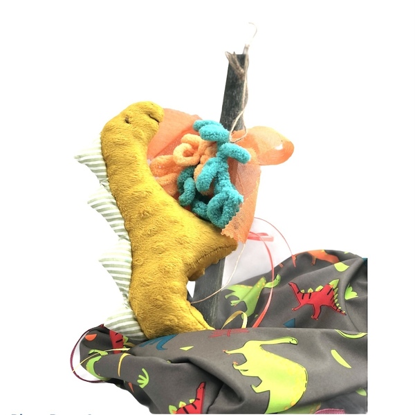 Σετ Λαμπαδα με λούτρινο δεινόσαυρο και τσάντα πλάτης με δεινοσαυρους - αγόρι, λαμπάδες, λούτρινα, δεινόσαυρος, για παιδιά - 5