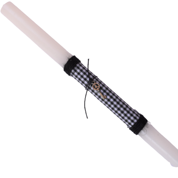 Εφηβική πασχαλινή λαμπάδα με κλειδί μεταλλικό άσπρη 30cm - κορίτσι, αγόρι, λαμπάδες, για ενήλικες, για εφήβους