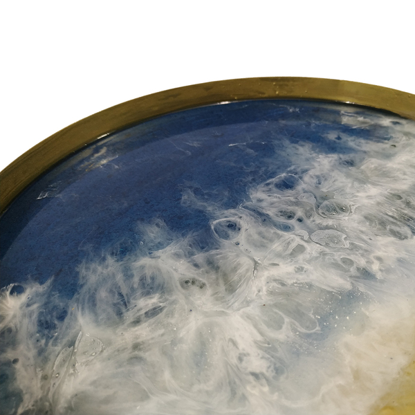 Μεταλλικός δίσκος με υγρό γυαλί “wave” - γυαλί, μέταλλο, πιατάκια & δίσκοι - 4