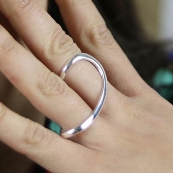 Δαχτυλίδι ασήμι 925- High minimalism - ασήμι 925, επάργυρα, μεγάλα, αυξομειούμενα - 4