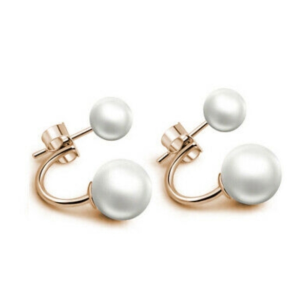 Classic pearl earrings❤ - επιχρυσωμένα, μικρά, πέρλες, νυφικά