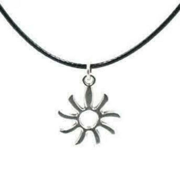 Ήλιος Κολιέ με Κορδόνι Snake Μαύρο Γυαλιστερό Χειροποίητο Κόσμημα Συλλογή Survivor Nikolas Jewelry - charms, ορείχαλκος, μακριά