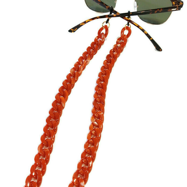 Αλυσίδα για γυαλιά ακρυλική κοραλλί - αλυσίδες, ακρυλικό, αλυσίδα γυαλιών - 2