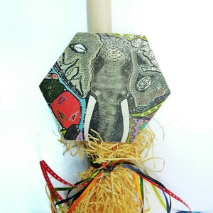 Λαμπάδα ethnic ελέφαντας - αγόρι, λαμπάδες, για παιδιά, για ενήλικες, για εφήβους - 2
