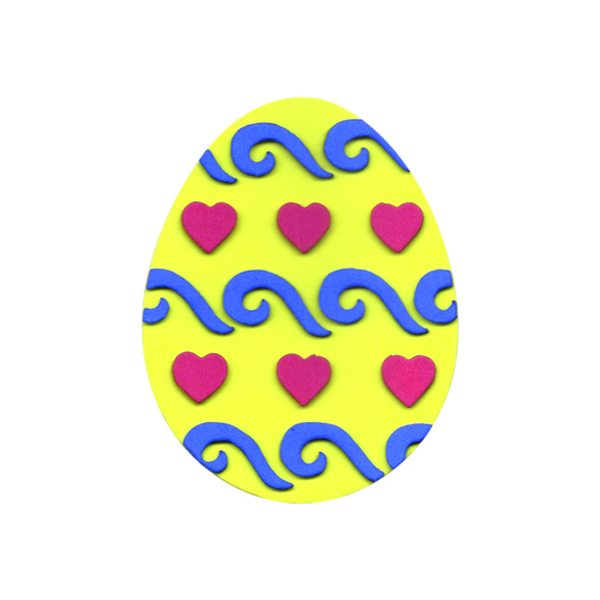 Πασχαλινά αυγά με ανάγλυφα σχέδια. (4τεμ) - διακόσμηση, διακοσμητικά - 4