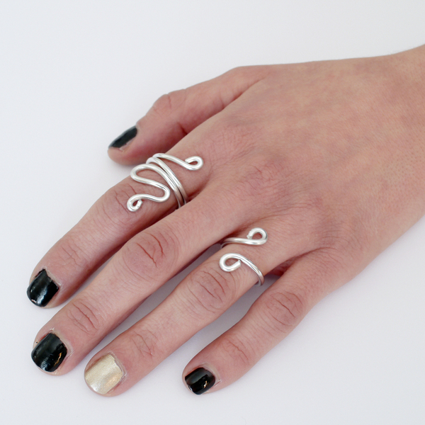 Set δαχτυλιδιών Φίλτις - ορείχαλκος, αλπακάς, αυξομειούμενα, φθηνά - 2