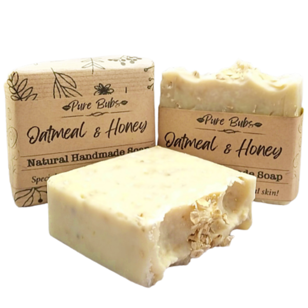 Σαπούνι Oatmeal & Honey για απαλή απολέπιση - δώρο, χειροποίητα, αρωματικό σαπούνι, σώματος