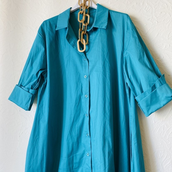 Βεραμάν μακρύ shirt dress "Aria" - βαμβάκι - 2