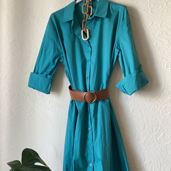 Βεραμάν μακρύ shirt dress "Aria" - βαμβάκι - 5