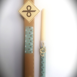 Πασχαλινή αρωματική λαμπάδα 30 cm με ξυλινο κλειδι του σολ - κορίτσι, λαμπάδες, για παιδιά, για ενήλικες, για εφήβους - 3