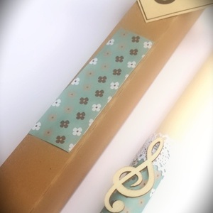Πασχαλινή αρωματική λαμπάδα 30 cm με ξυλινο κλειδι του σολ - κορίτσι, λαμπάδες, για παιδιά, για ενήλικες, για εφήβους - 4