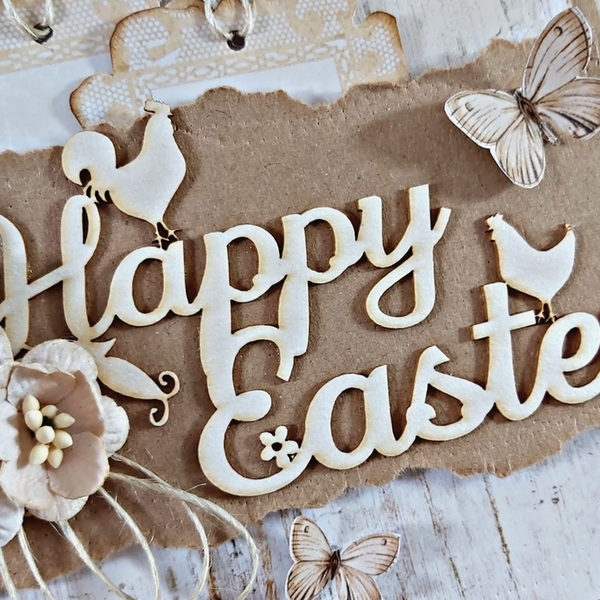 Πασχαλινή ευχετήρια κάρτα *Happy Easter* - χαρτί, χειροποίητα, πάσχα, πασχαλινά δώρα, ευχετήριες κάρτες - 2