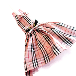 Λαμπάδα με μεταξωτό φόρεμα ροζ "Burberry" 40cm - κορίτσι, λαμπάδες, για παιδιά, πριγκίπισσες