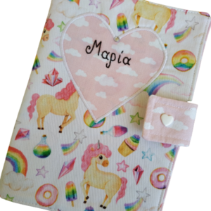 Θήκη για βιβλιάριο υγείας παιδιού Candy Unicorn - κορίτσι, δώρο, θήκες βιβλιαρίου - 2