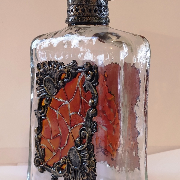 Vintage F - γυαλί, πηλός, διακοσμητικά μπουκάλια - 4