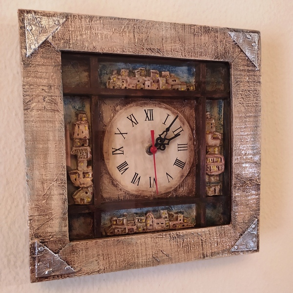 ρολόι τοίχου - ξύλο, τοίχου