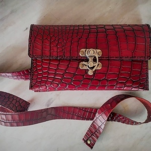 CROCO BELT BAG - clutch, all day, χειρός, βραδινές - 2