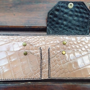 CROCO POCKET WALLET - δέρμα, πορτοφόλια