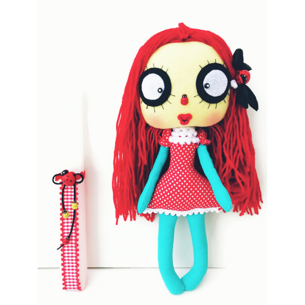 Κούκλα gothic Ladybug με αρωματική λαμπάδα - κορίτσι, λαμπάδες, για παιδιά, πριγκίπισσες