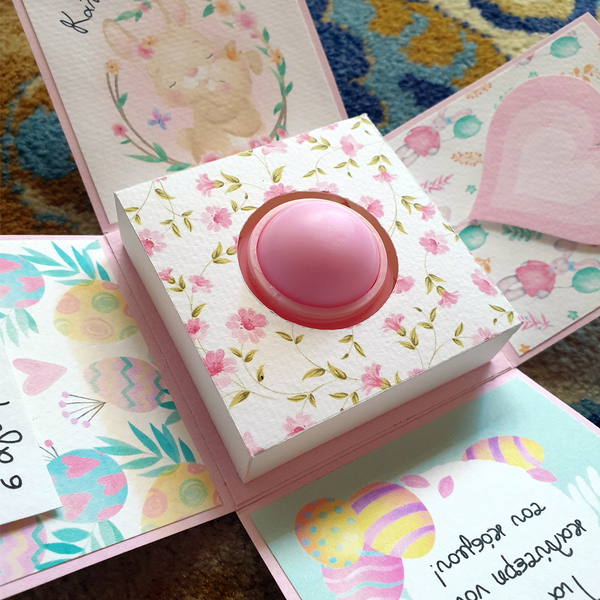 Lip balm σε Exploding Box - Δώρο για νονά - κουτί, personalised, δώρο πάσχα - 2
