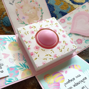 Lip balm σε Exploding Box πασχαλινό - Δώρο για νονά - personalised - 2