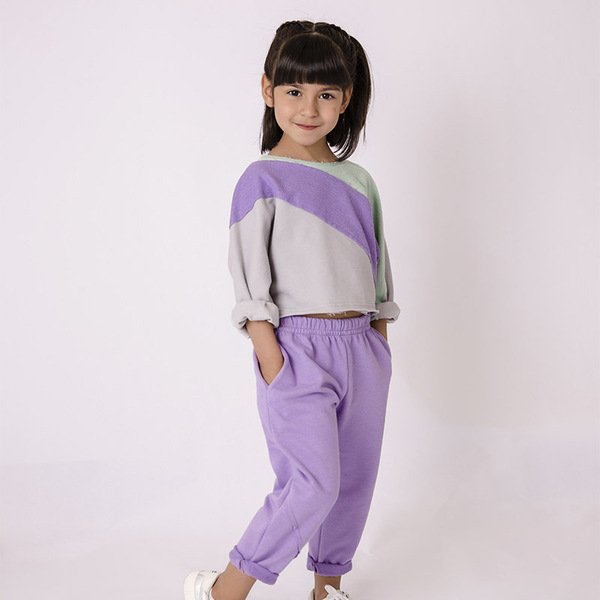 Μπλούζα baby φούτερ τρίχρωμη - κορίτσι, παιδικά ρούχα - 2