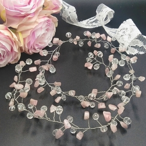 Pink Quartz Hair vine 60cm - γυναικεία