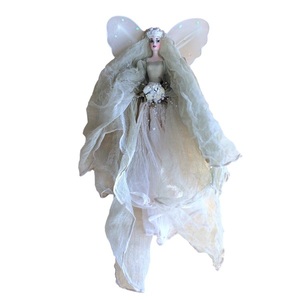 Διακοσμητική χειροποίητη Κούκλα "Νεράιδα Β εκρού" ύψος 60 εκ. - κορίτσι, διακοσμητικά, διακόσμηση σαλονιού, κούκλες