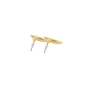 Καρφωτά σκουλαρίκια Δίσκος - επιχρυσωμένα, καρφωτά, μικρά - 2