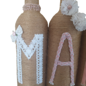 Διακοσμητικά μπουκάλια ΜΑΜΑ - χειροποίητα, μαμά, διακοσμητικά, πρωτότυπα δώρα, γιορτή της μητέρας, διακοσμητικά μπουκάλια - 2