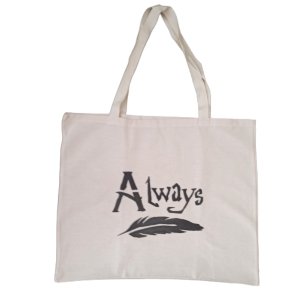 Πάνινη τσάντα Always (μεγάλη) - ύφασμα, ώμου, all day, tote, πάνινες τσάντες - 2