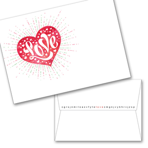 Κάρτα με φάκελο για ερωτευμένους - Άγιος Βαλεντίνος #1 - επέτειος, ζευγάρια, αγ. βαλεντίνου, ευχετήριες κάρτες - 2