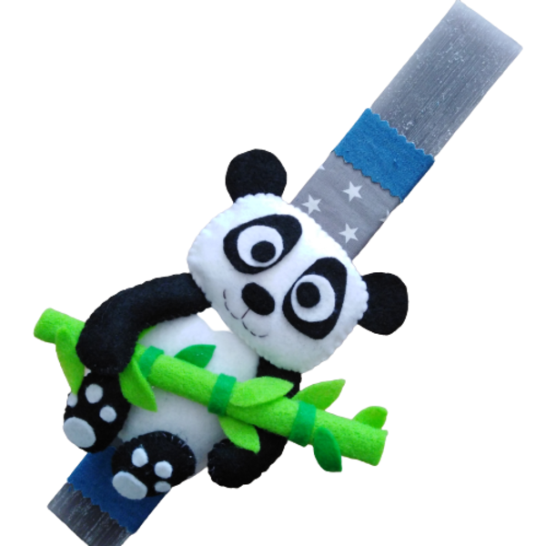Λαμπάδα με panda μαγνητάκι - κορίτσι, αγόρι, λαμπάδες, λούτρινα, για παιδιά